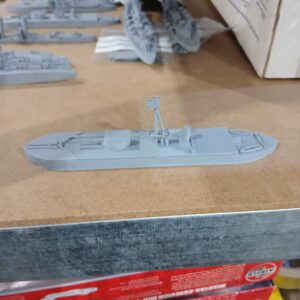 3d printed WW1 1/700 big gun monitors HMS Roberts