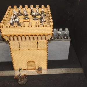 28mm castle laser cut model kit medieval tower through