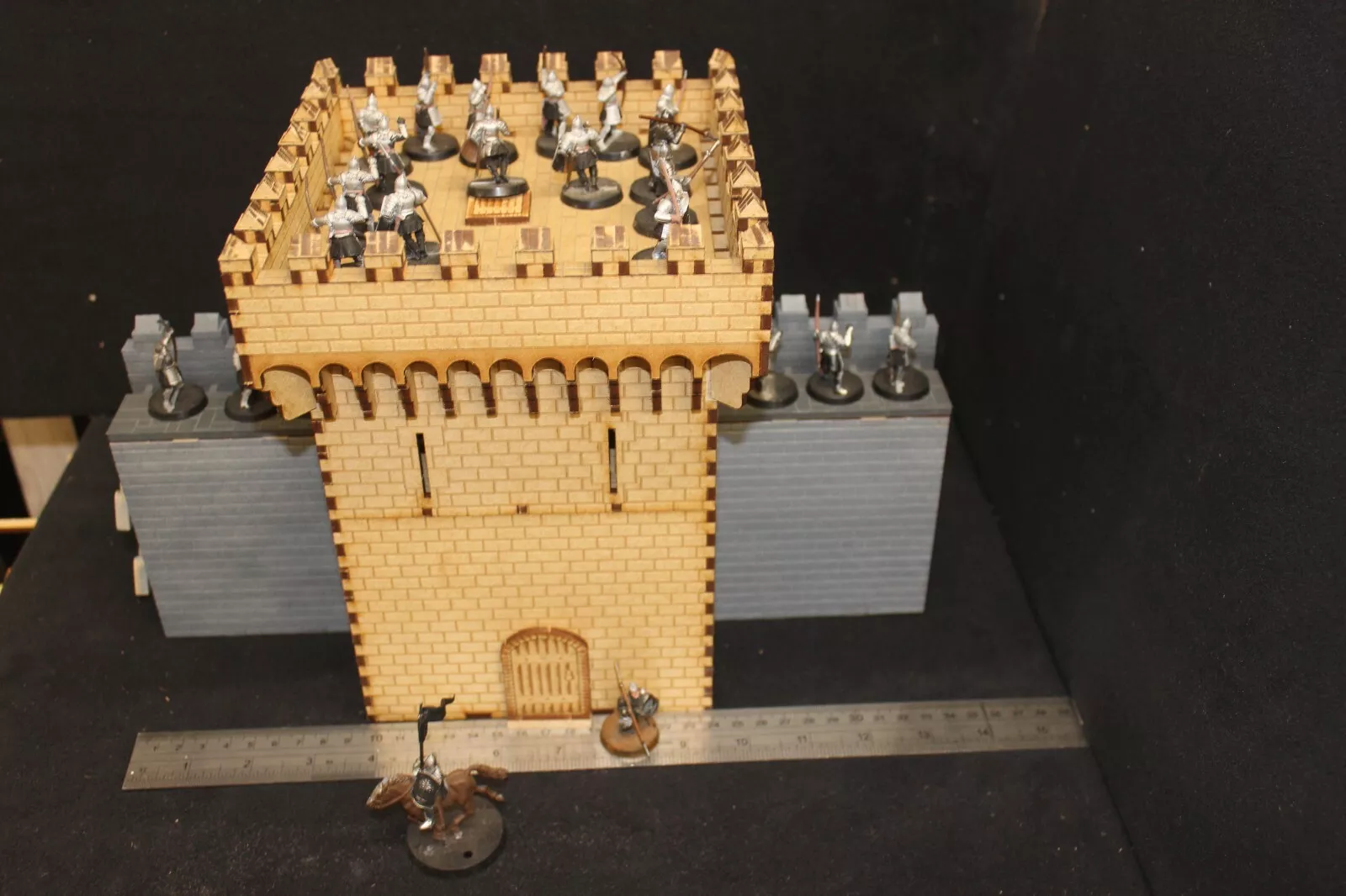 28mm castle laser cut model kit medieval tower through