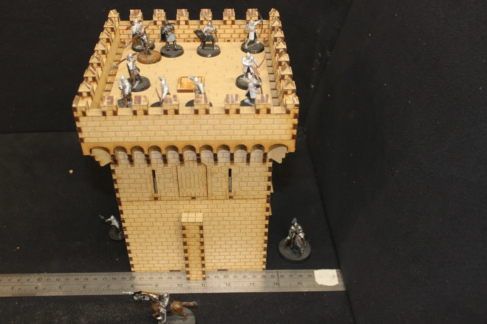 28mm castle laser cut model kit medieval tower corner - Image 4