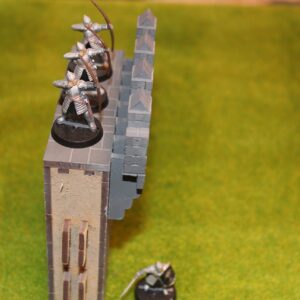 28mm Machicolation castle laser cut narrow walkway