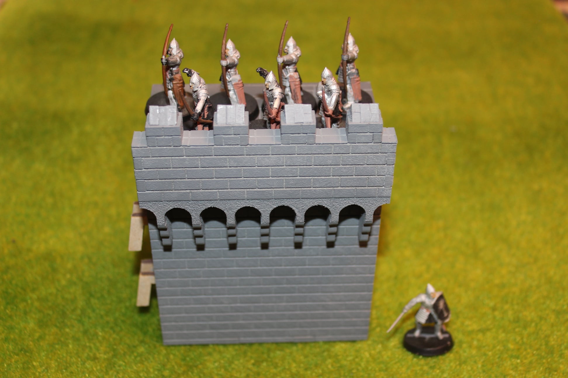 28mm Machicolation castle laser cut wide walkway
