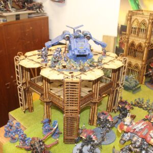28mm wargaming ruined city landing pad
