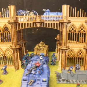 28mm wargaming city ruined buildings.