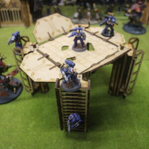 28mm wargaming ruined city landing pad small