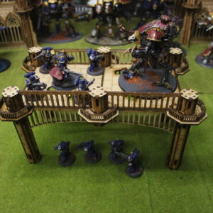 28mm wargaming city ruined single span bridge
