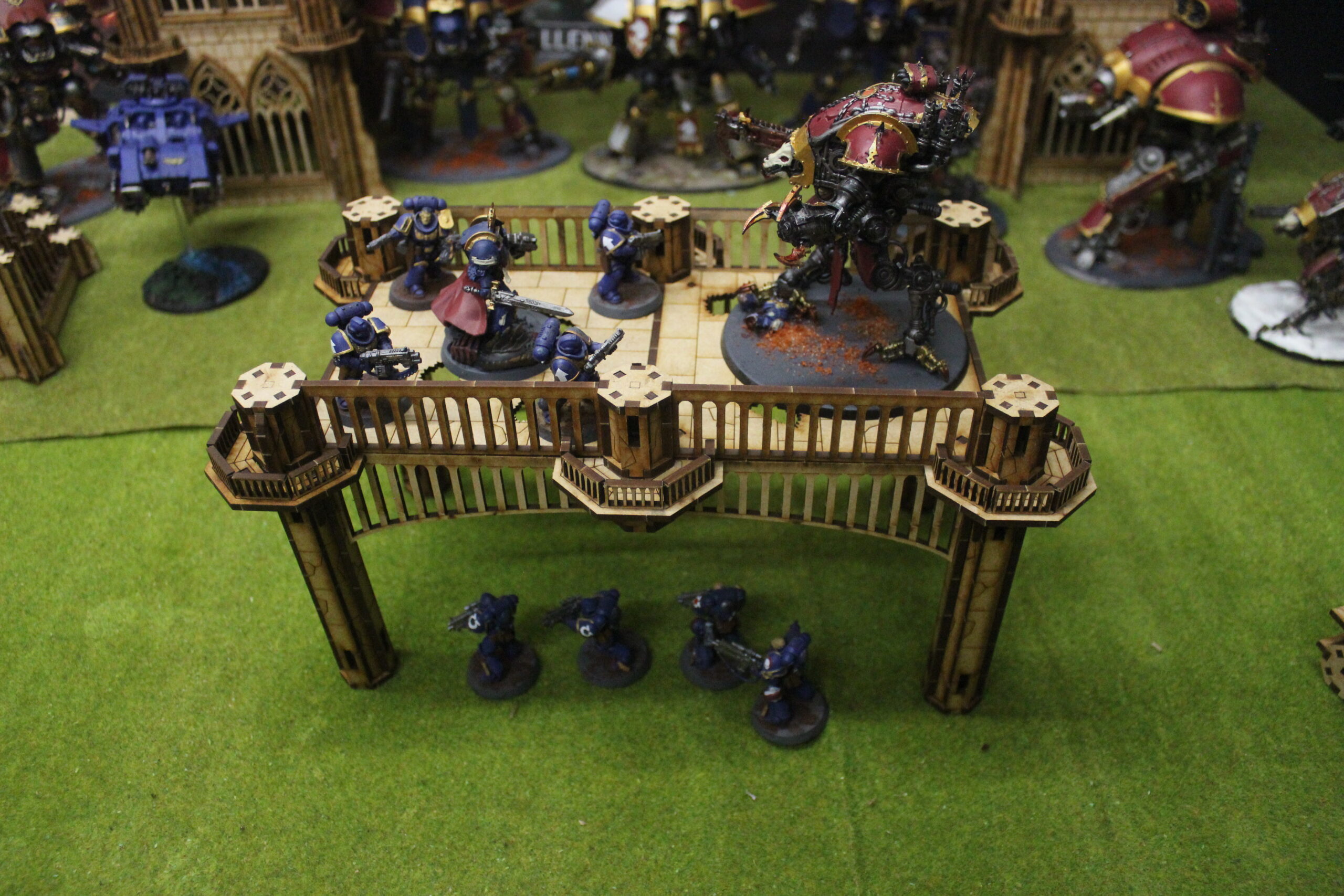 28mm wargaming city ruined single span bridge