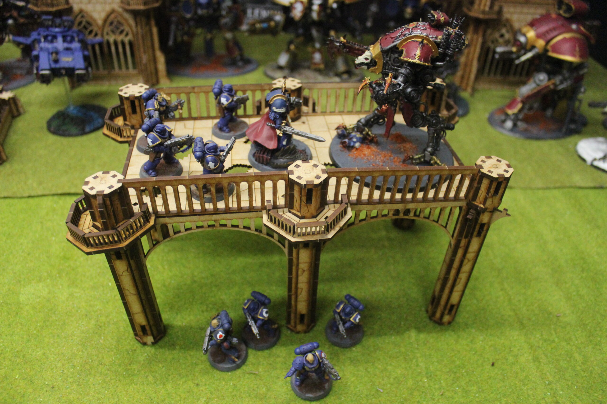 28mm wargaming city ruined double span bridge - Image 5