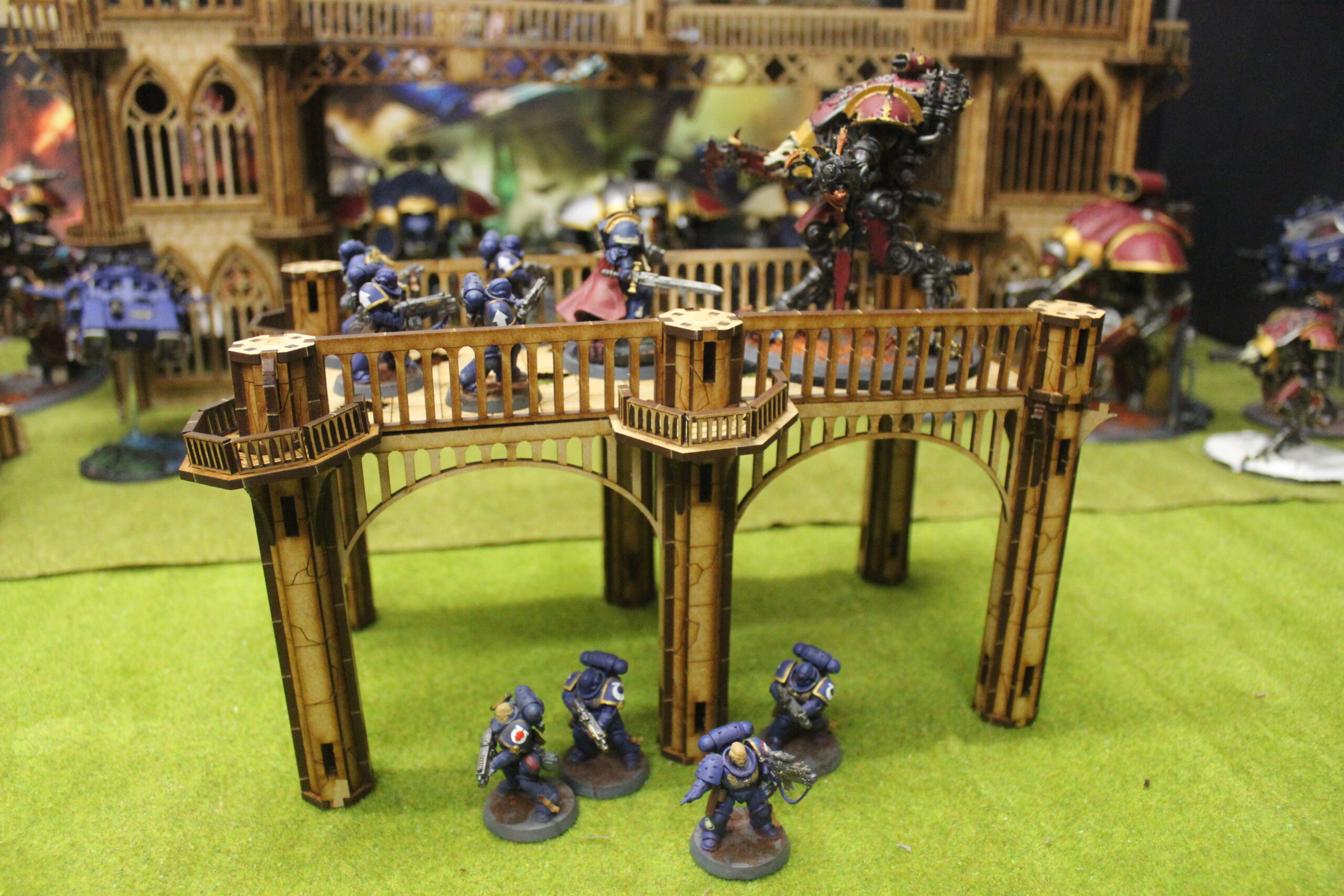 28mm wargaming city ruined double span bridge - Image 4
