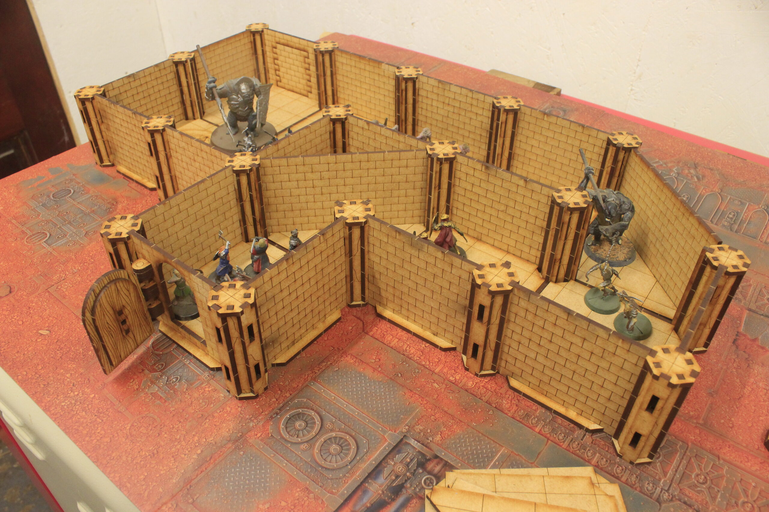 28mm dungeon and dragons laser cut rooms