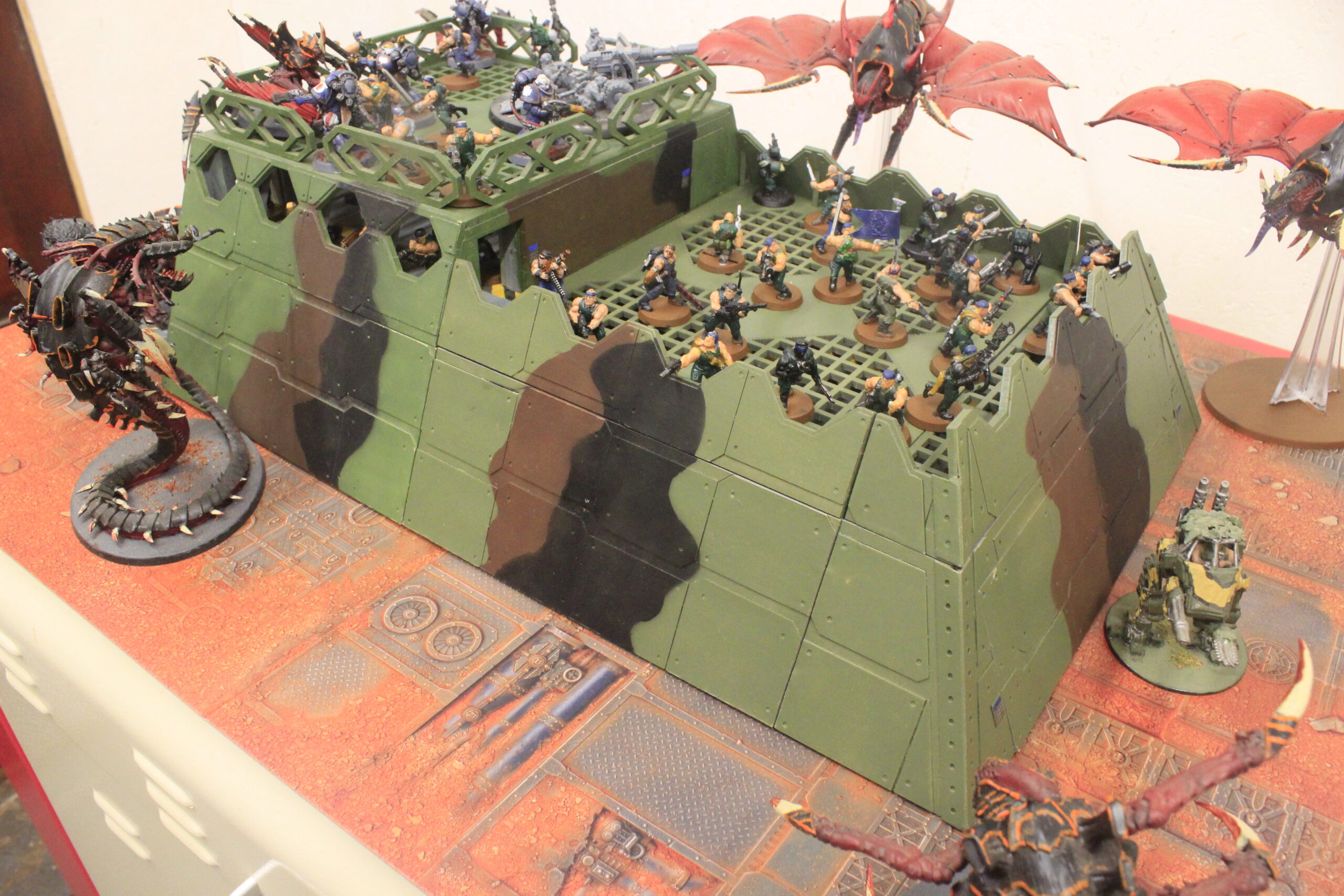 laser cut model kit 28mm wargaming space fort double corridor bunker set