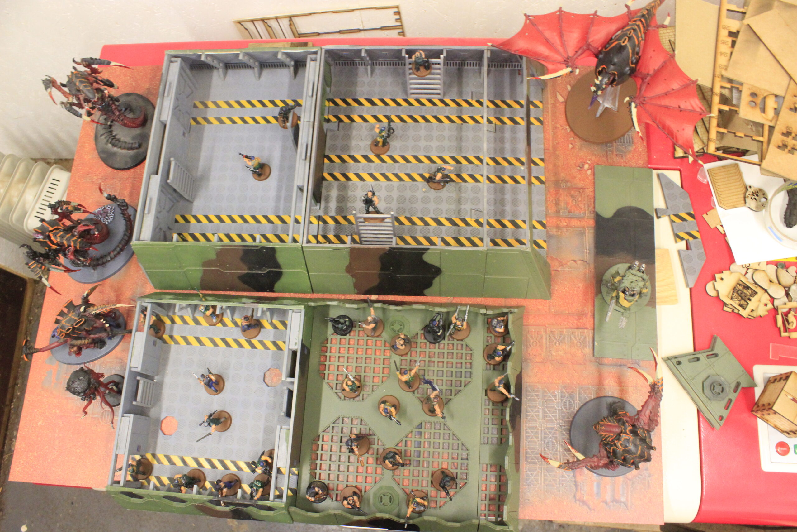 laser cut model kit 28mm wargaming space fort double corridor bunker set - Image 7