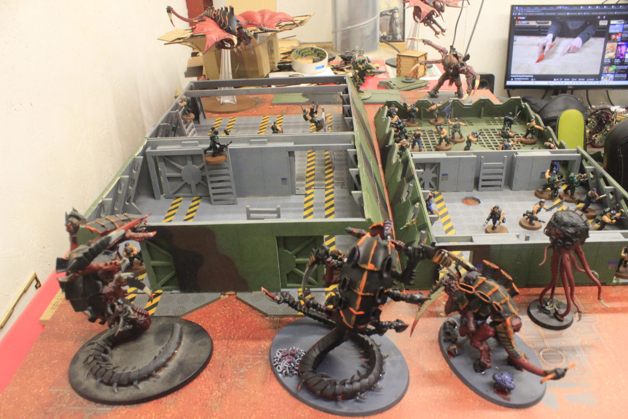 laser cut model kit 28mm wargaming space fort double corridor bunker set - Image 11