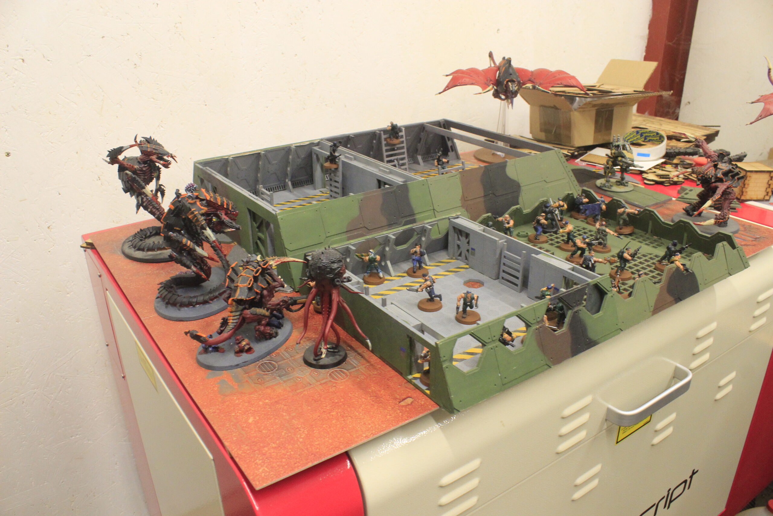 laser cut model kit 28mm wargaming space fort double corridor bunker set - Image 15