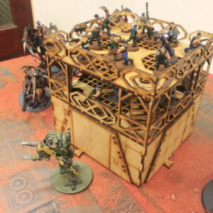laser cut model kit 28mm wargaming space fort corridor corner