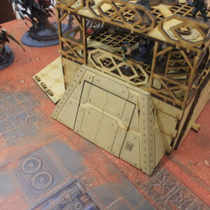 laser cut model kit 28mm wargaming space fort corridor corner + end doors