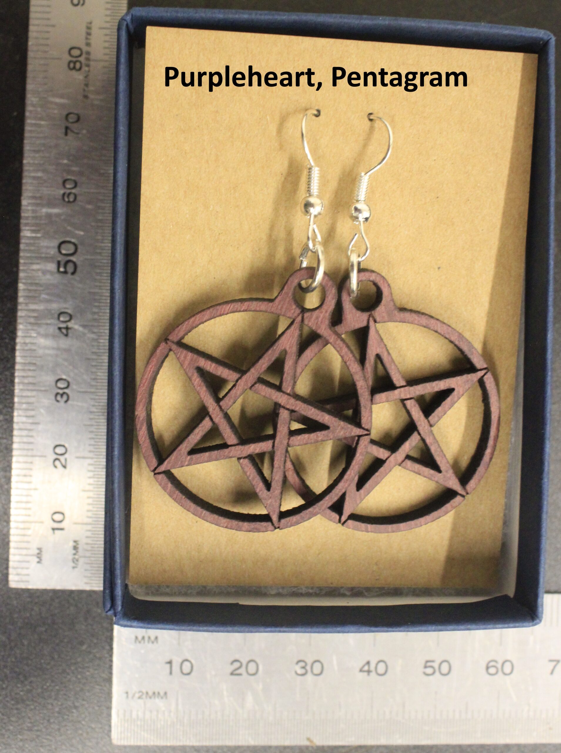 Laser cut wood, Purpleheart earring, dangle earring - Image 13