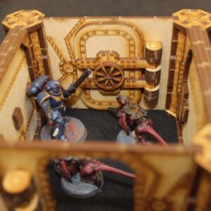 laser cut model kit 28mm wargaming space ship airlock hatch and wall set