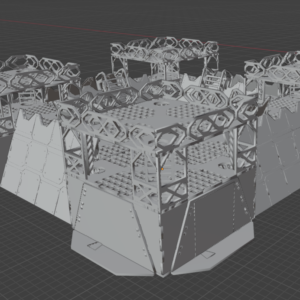 laser cut model kit 28mm wargaming space fort corridor outpost
