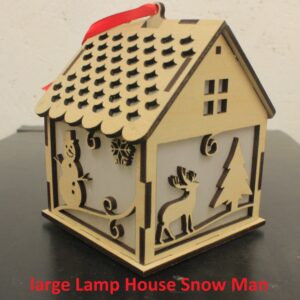 Laser cut wood, Large Lamp House