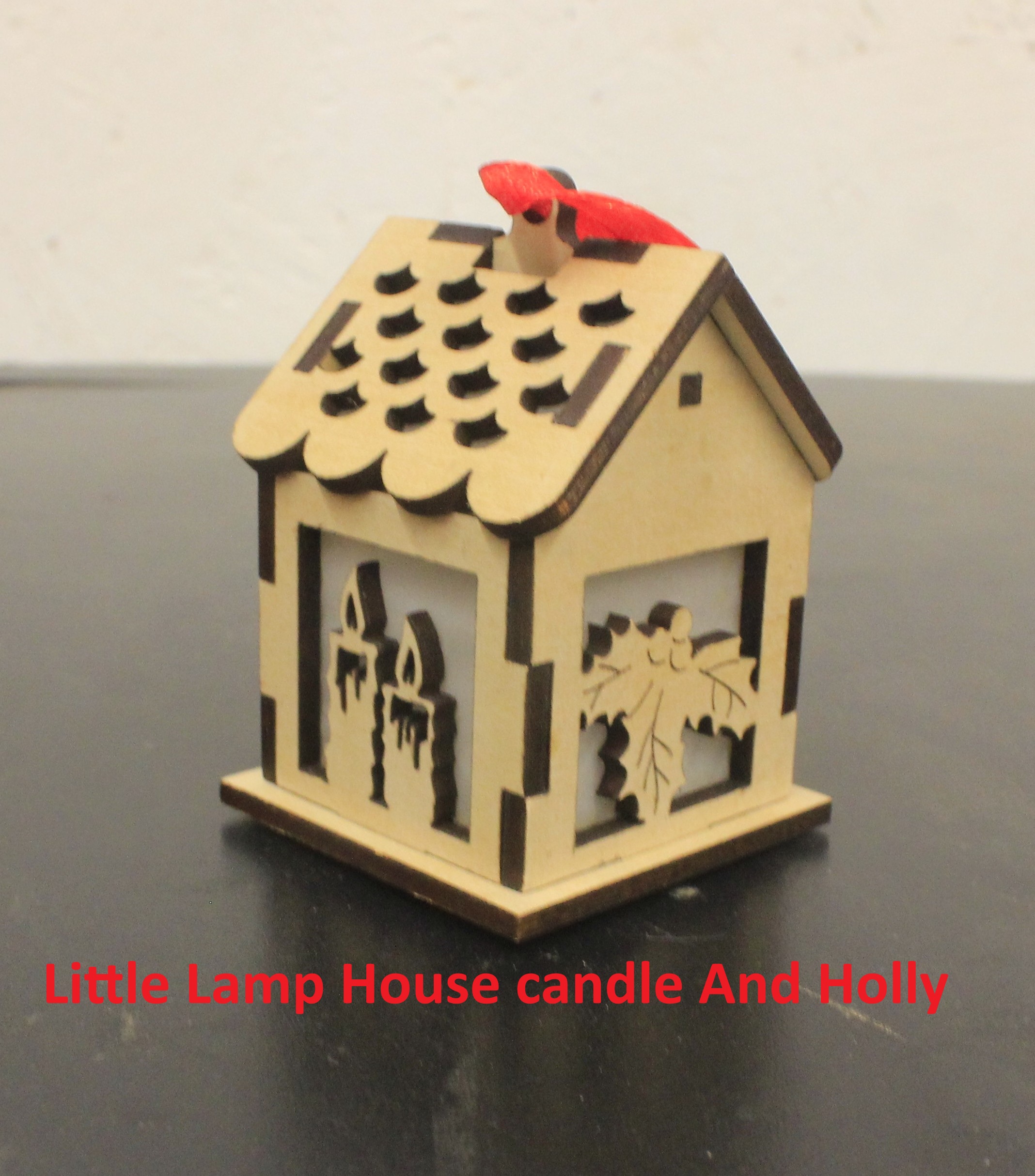 Laser cut wood, Little Lamp House - Image 3