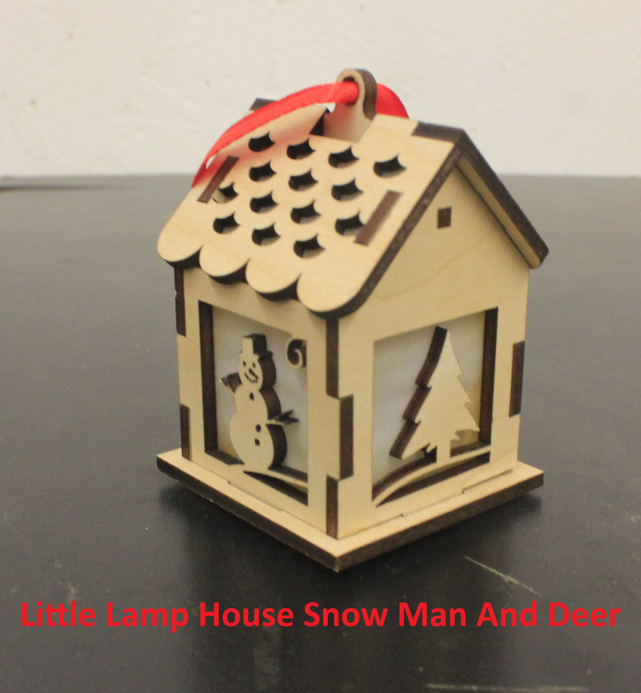 Laser cut wood, Little Lamp House - Image 6