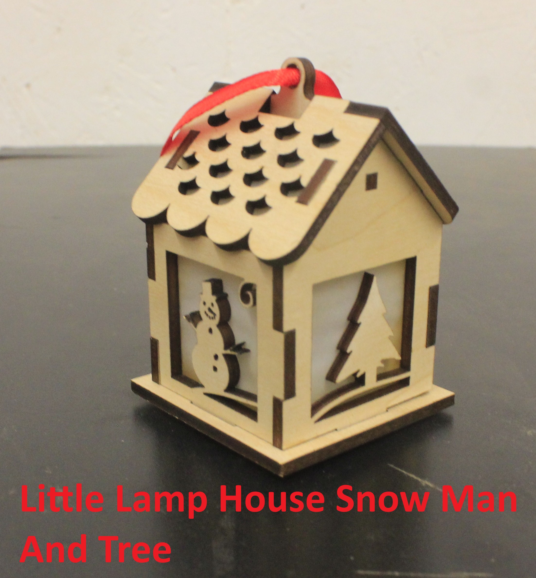 Laser cut wood, Little Lamp House - Image 10