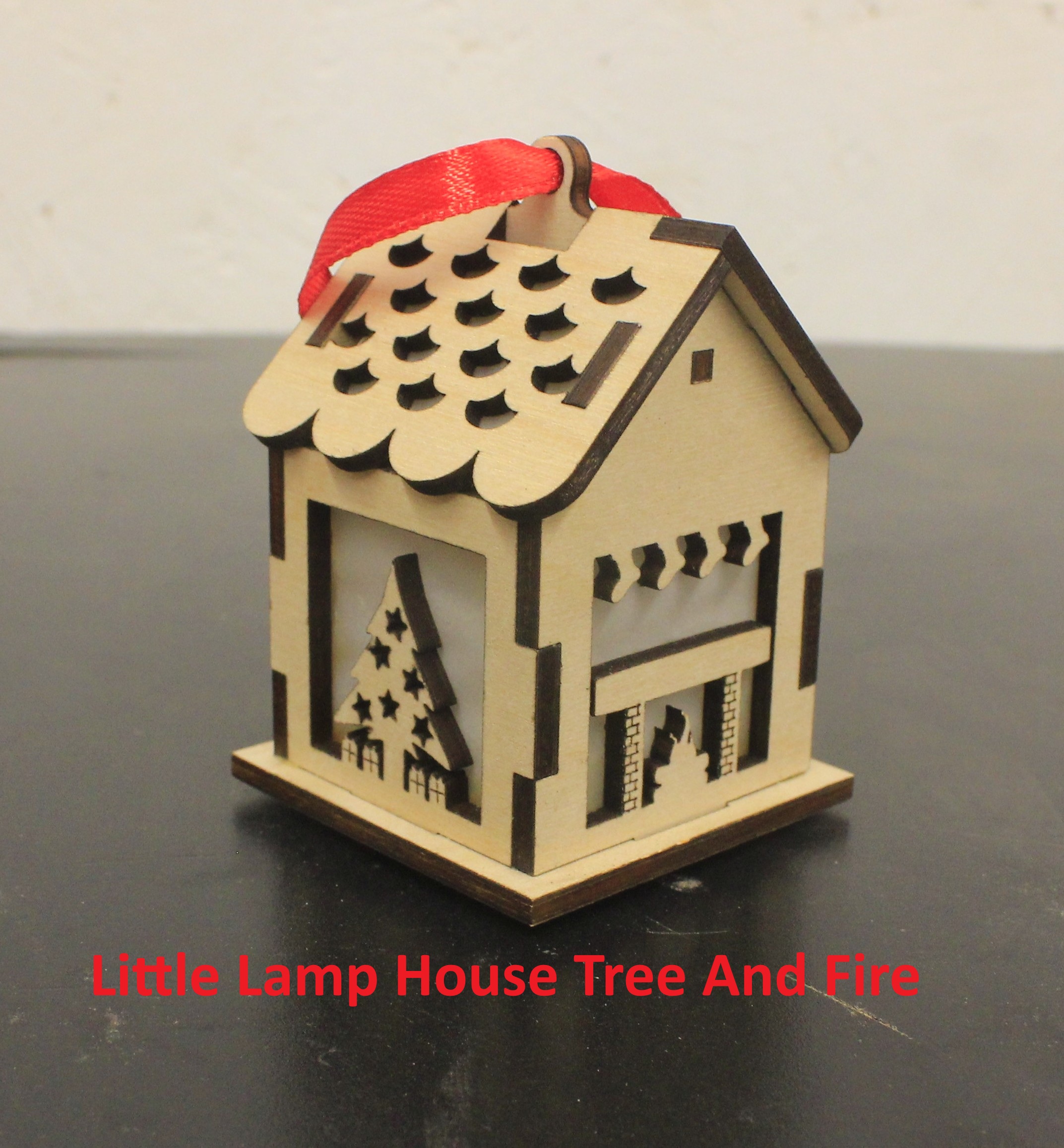 Laser cut wood, Little Lamp House - Image 7