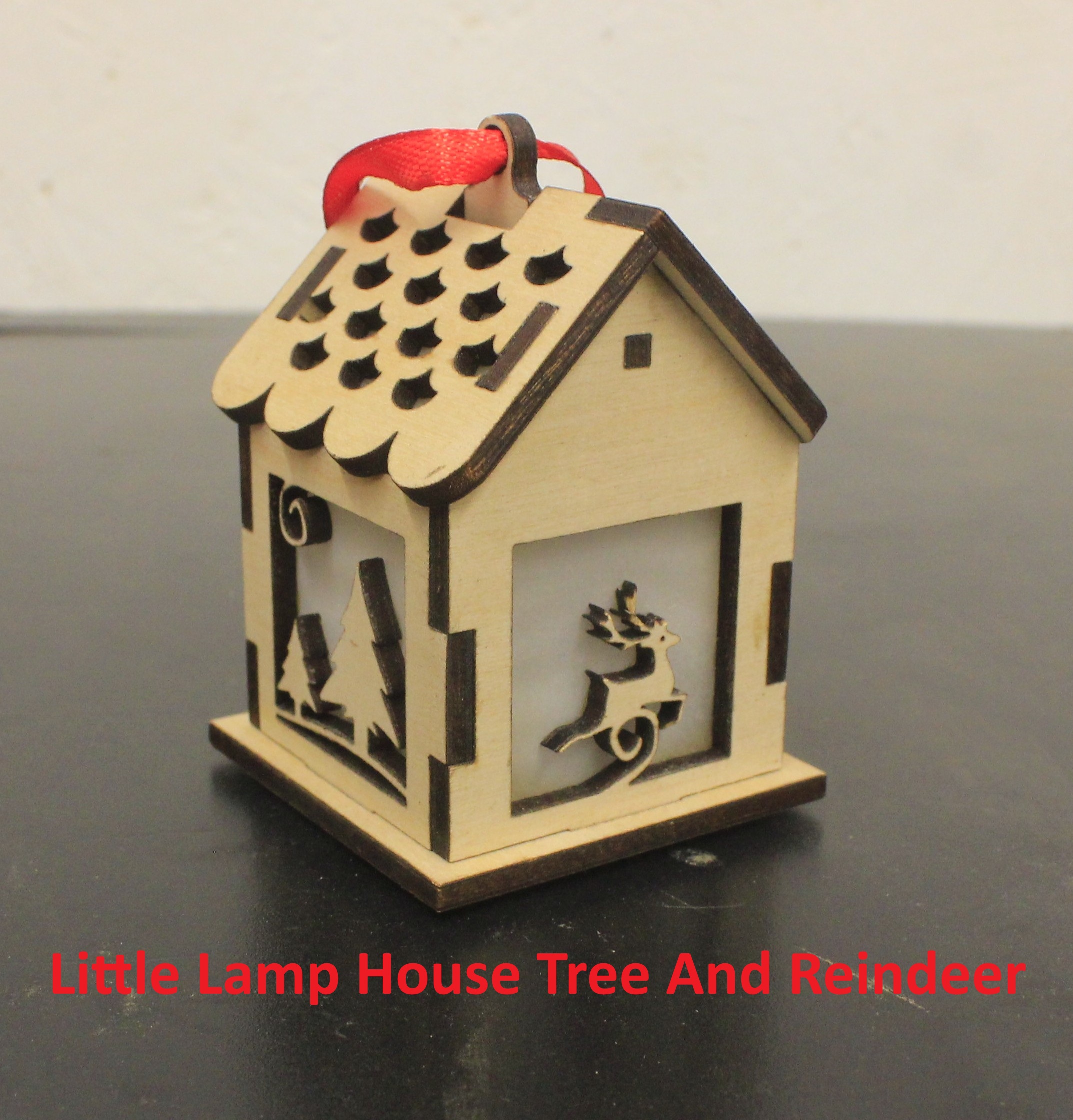 Laser cut wood, Little Lamp House - Image 8