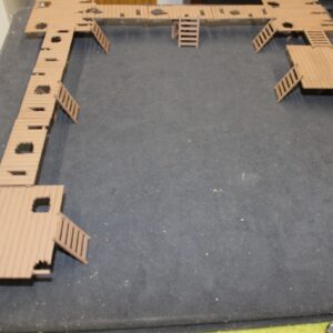 28mm walkway wooded laser cut model kit wargaming Medieval set Two