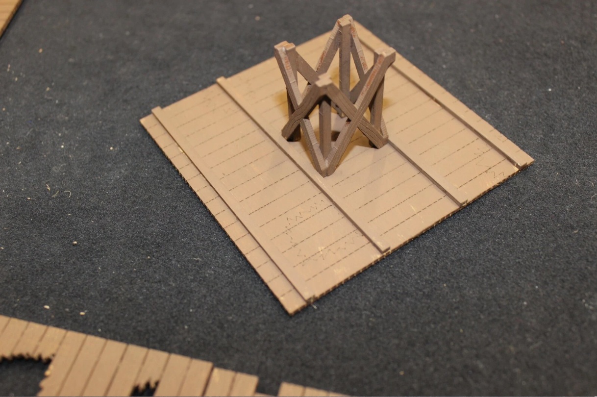 28mm walkway wooded laser cut model kit wargaming Medieval set Two - Image 12