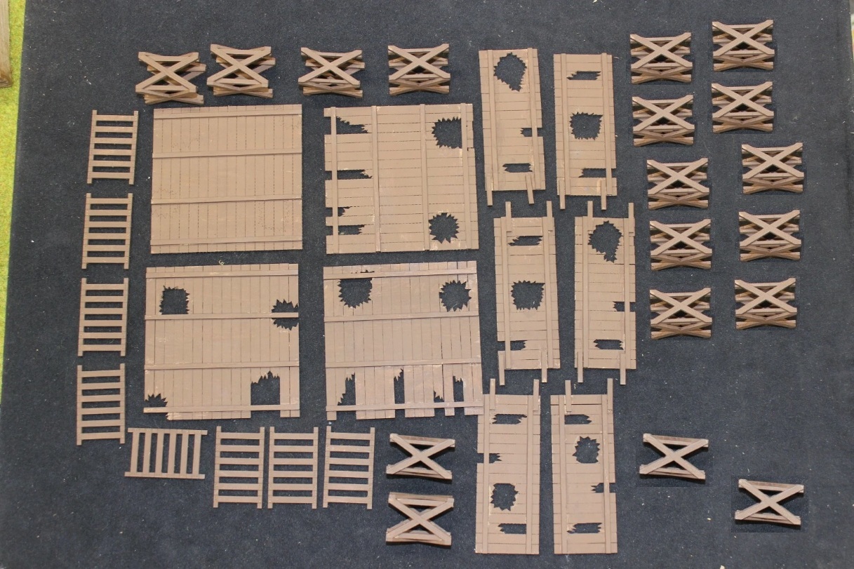 28mm walkway wooded laser cut model kit wargaming Medieval set Two - Image 2