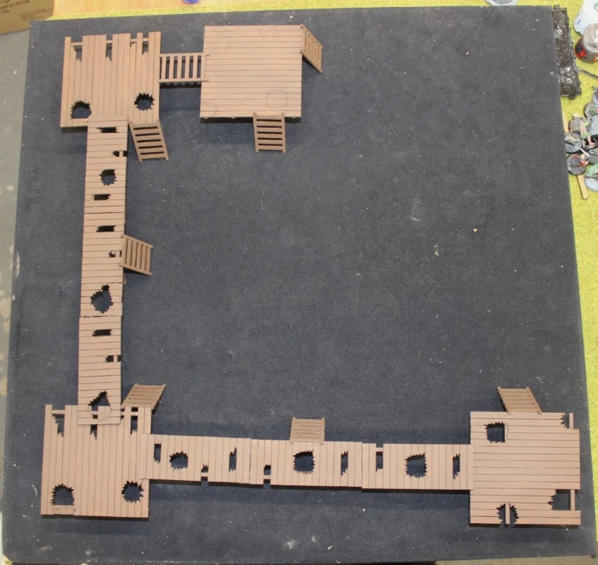 28mm walkway wooded laser cut model kit wargaming Medieval set Two - Image 9