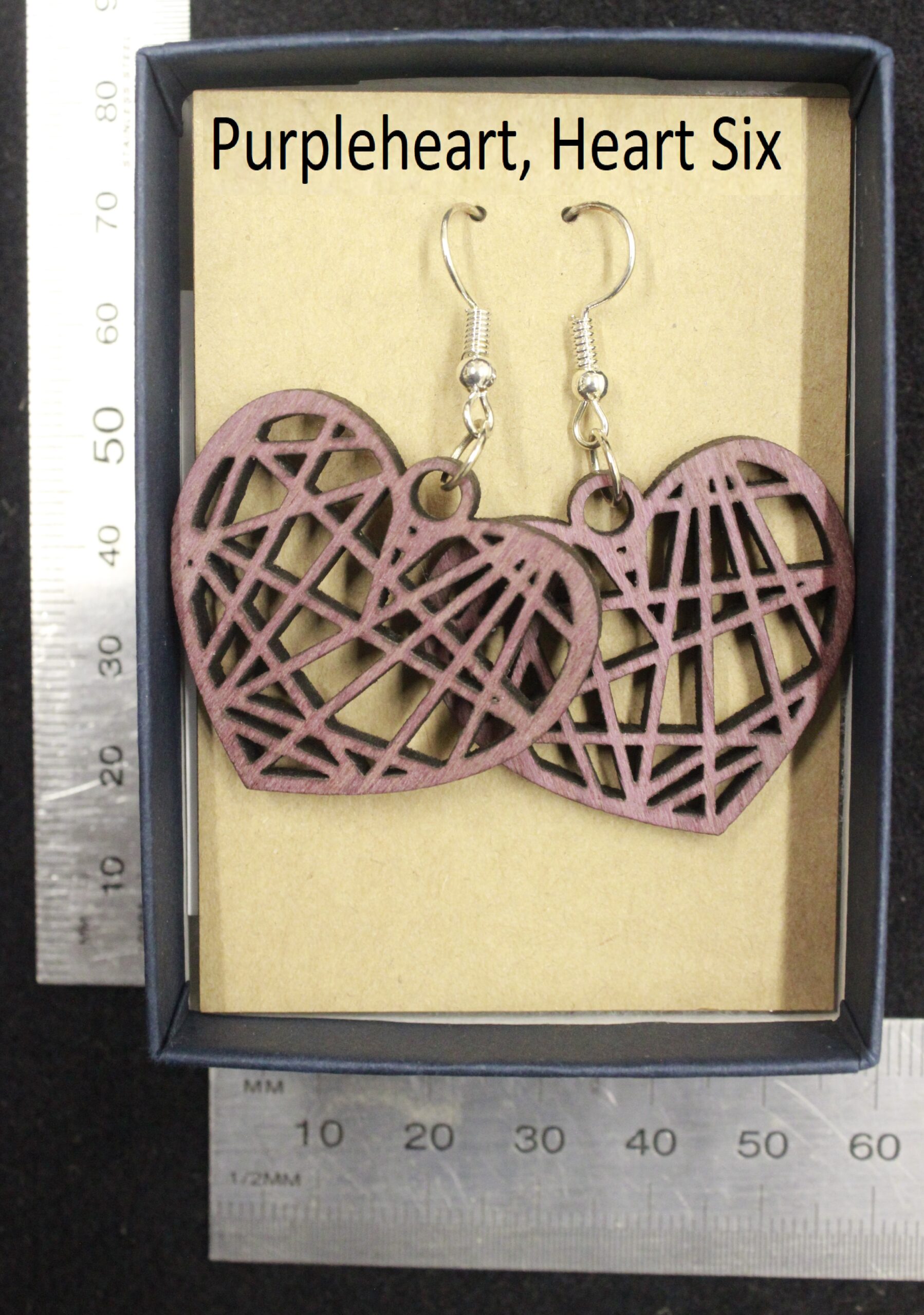 Laser cut wood, Purpleheart earring, dangle earring - Image 23