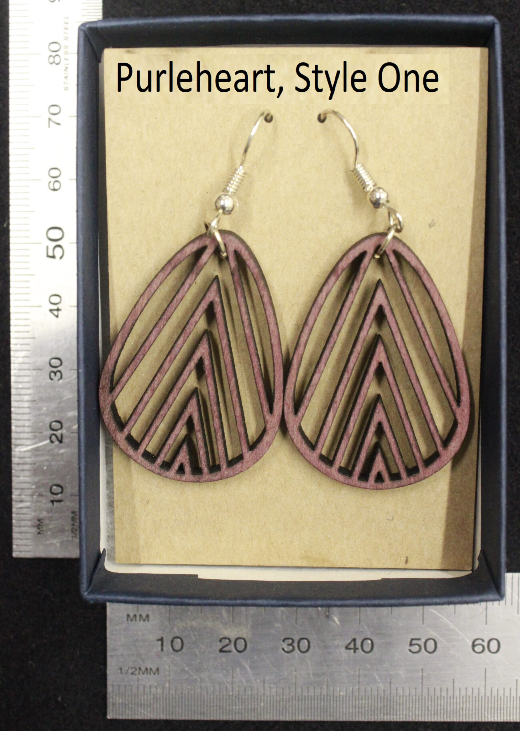 Laser cut wood, Purpleheart earring, dangle earring - Image 18