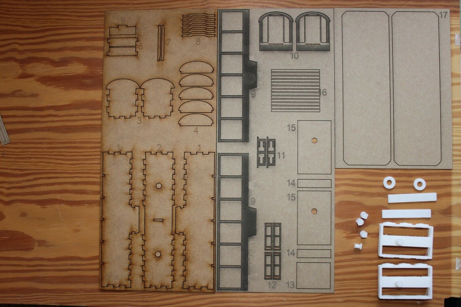 20mm ammunition wagon 14 inch railway gun artillery oo ww1 ww2 laser cut model kit - Image 10