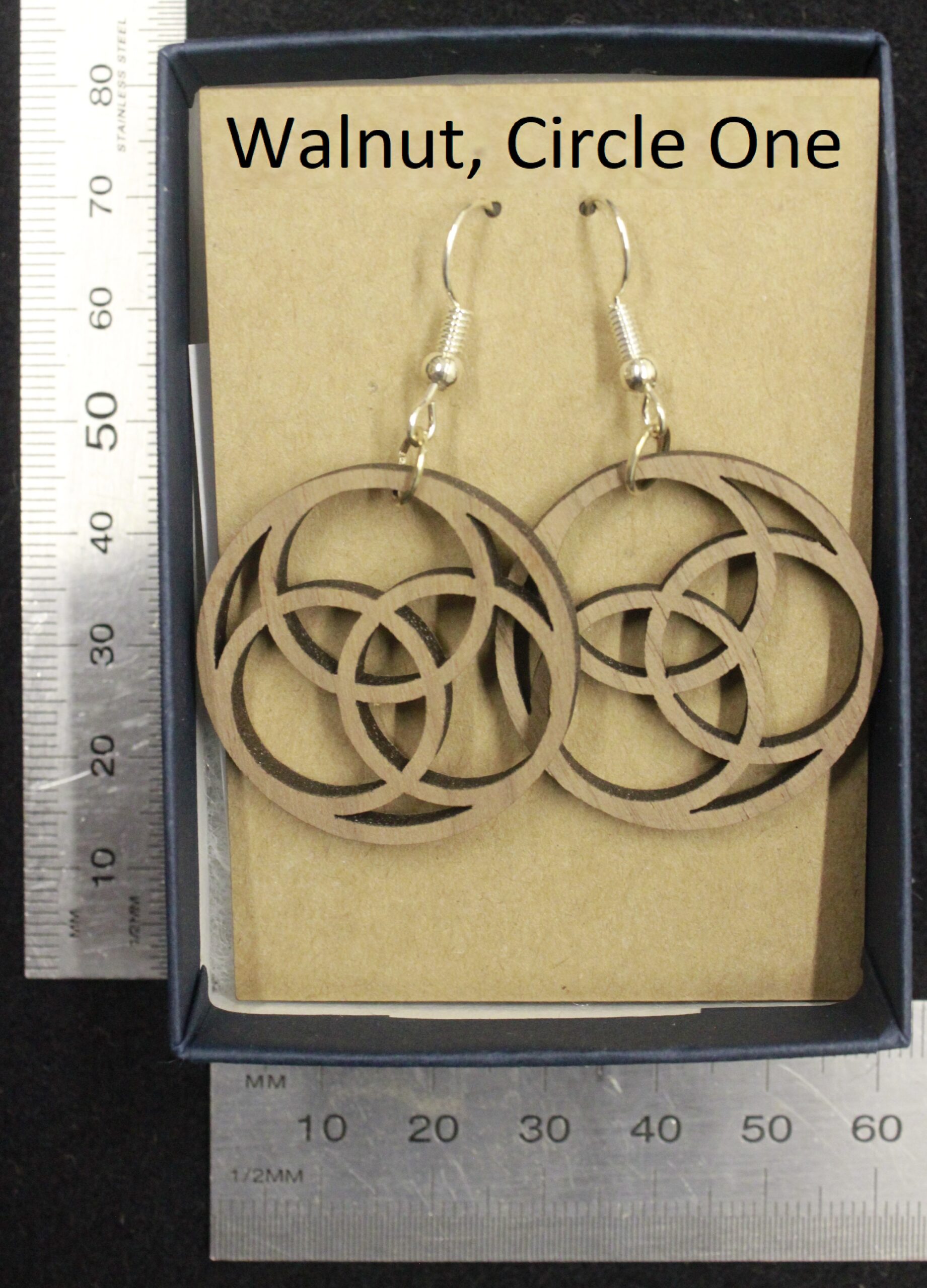 Laser cut wood, Walnut earring, dangle earring - Image 9