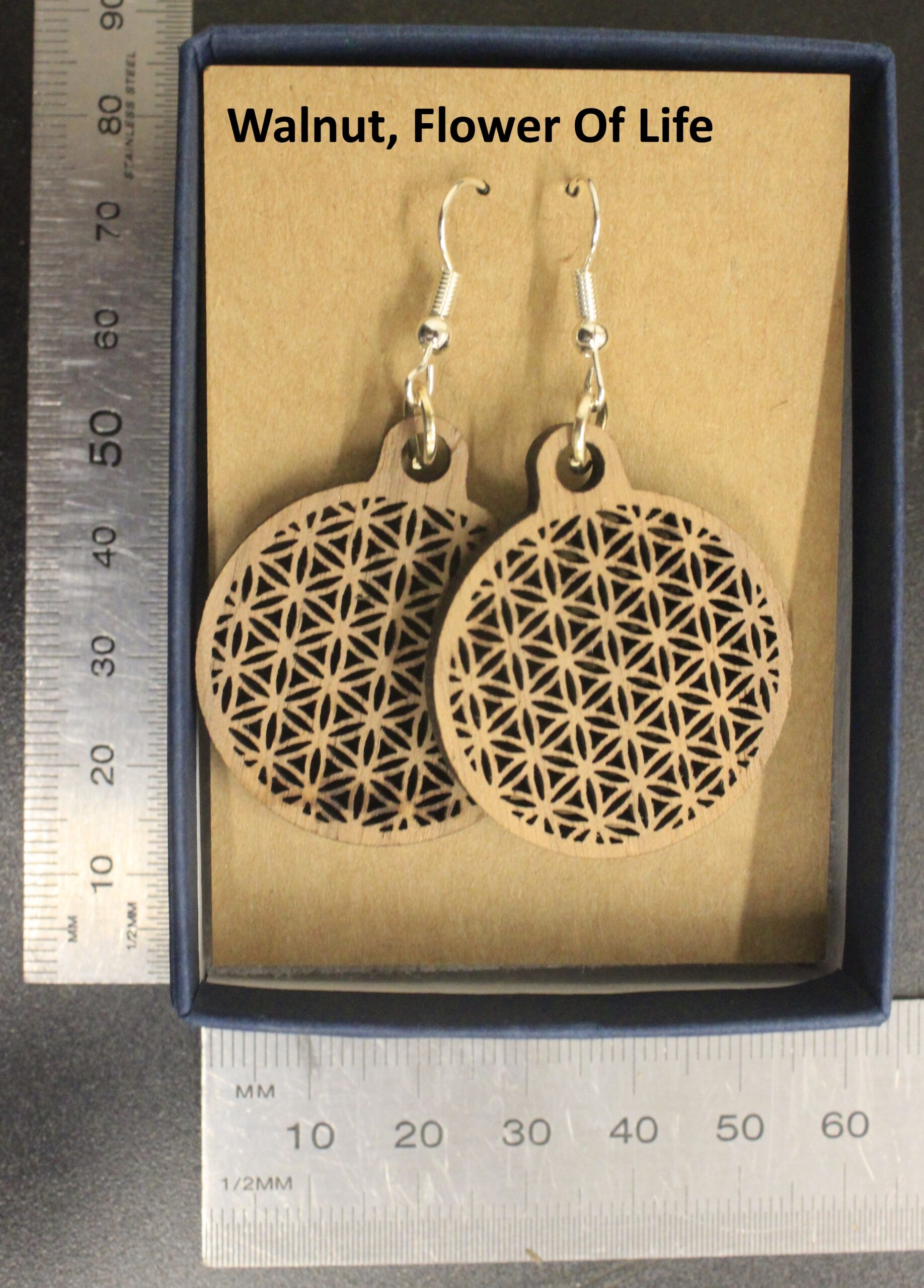 Laser cut wood, Walnut earring, dangle earring - Image 22