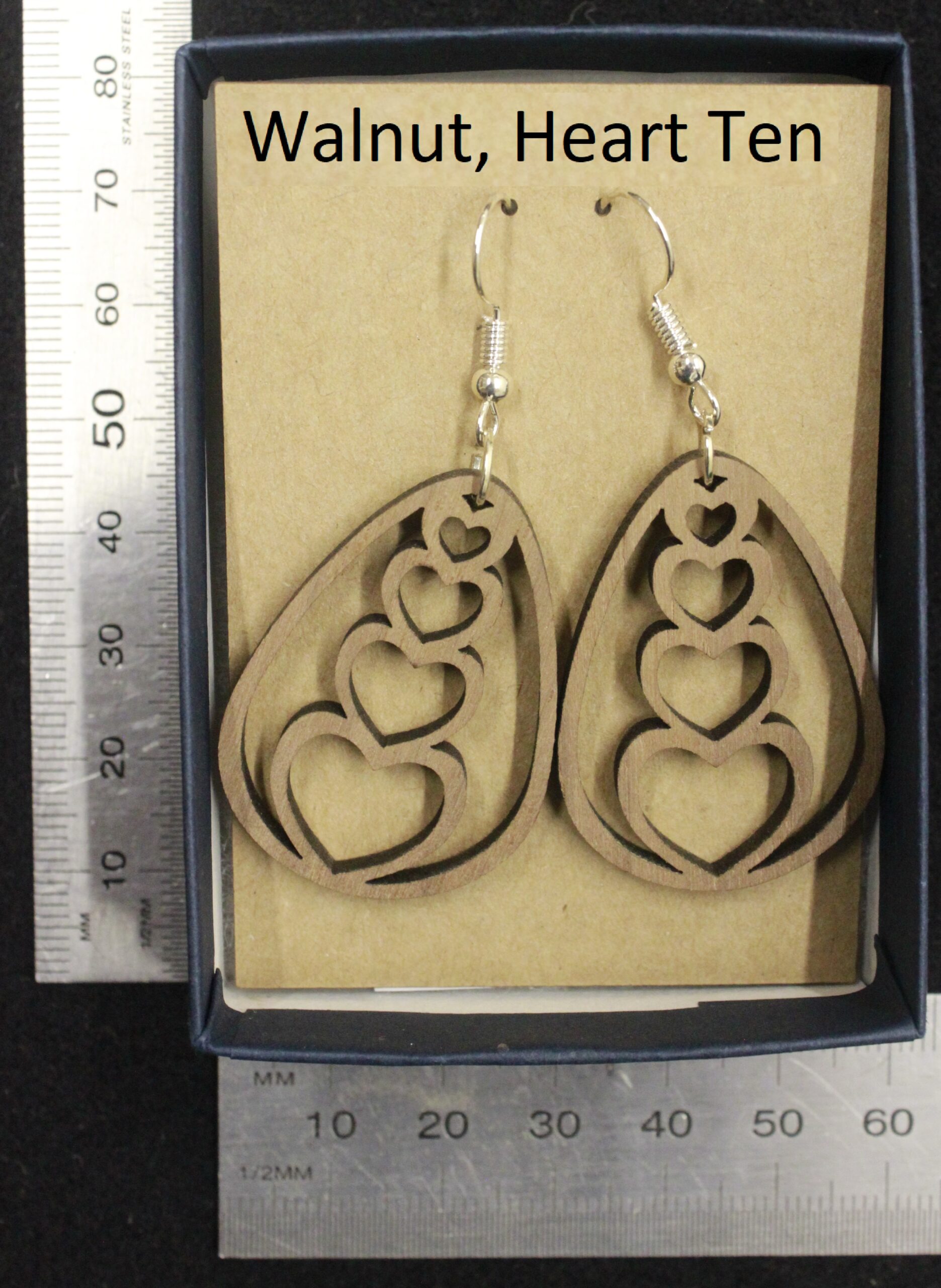 Laser cut wood, Walnut earring, dangle earring - Image 21