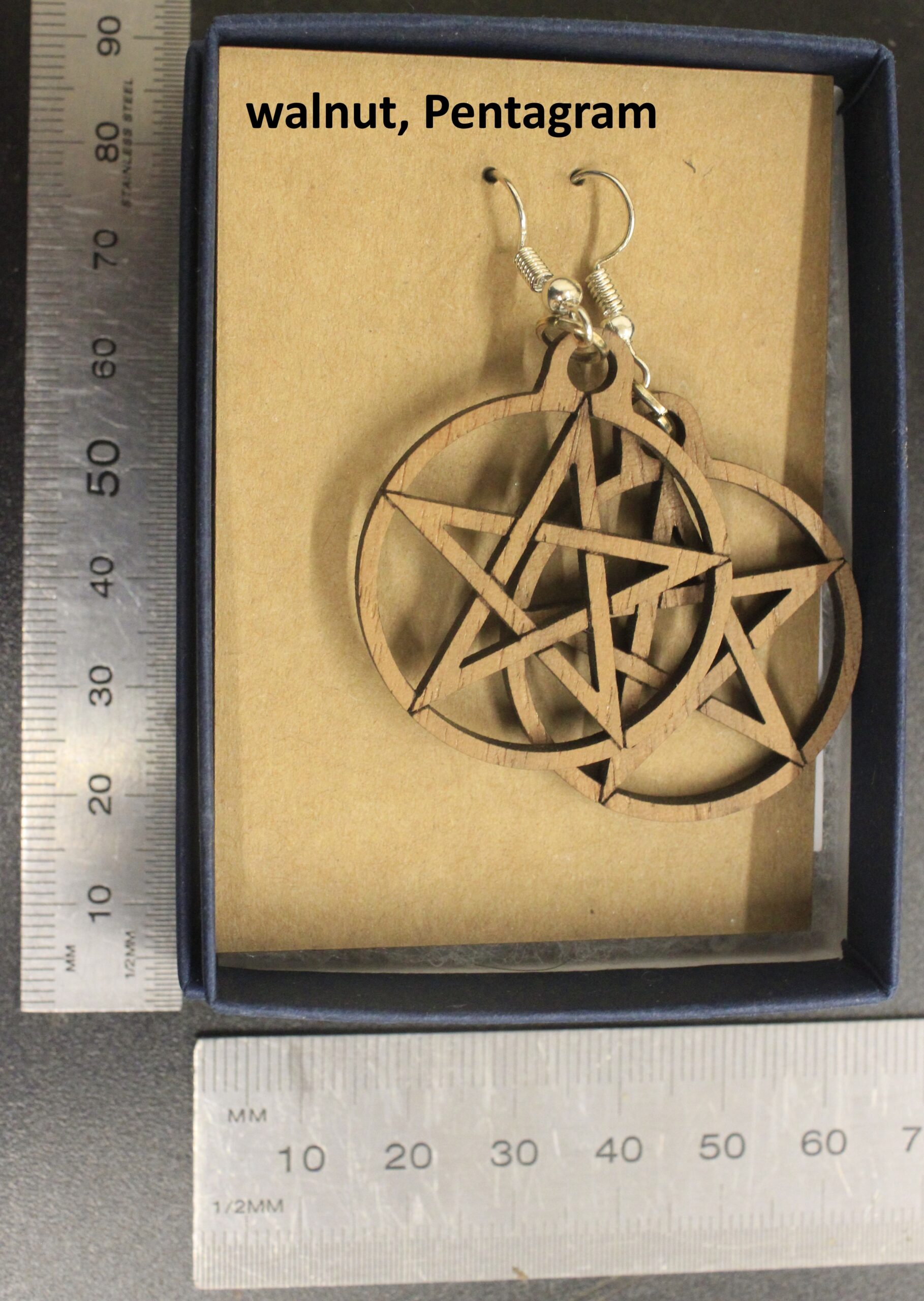 Laser cut wood, Walnut earring, dangle earring - Image 23