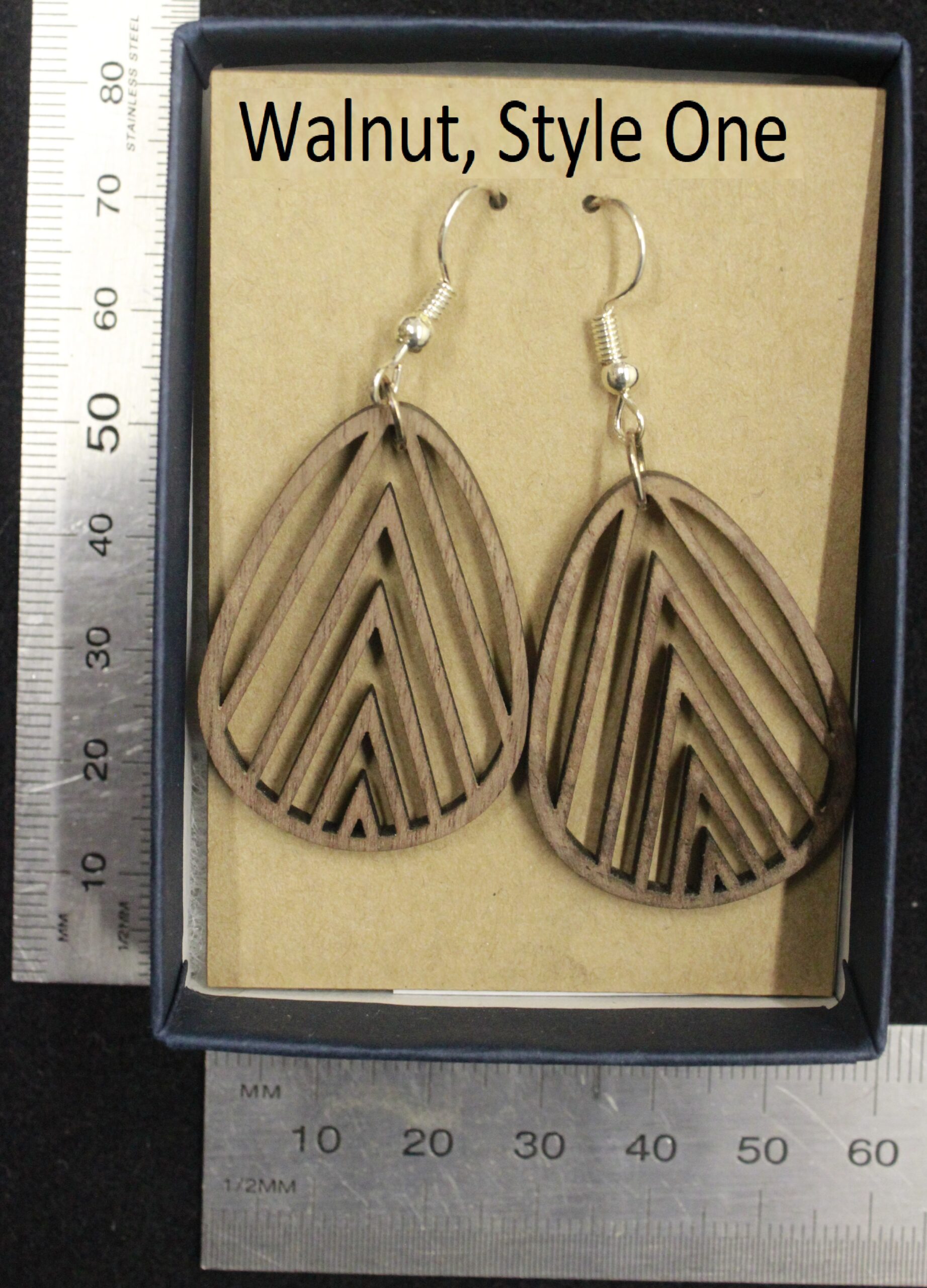 Laser cut wood, Walnut earring, dangle earring - Image 15