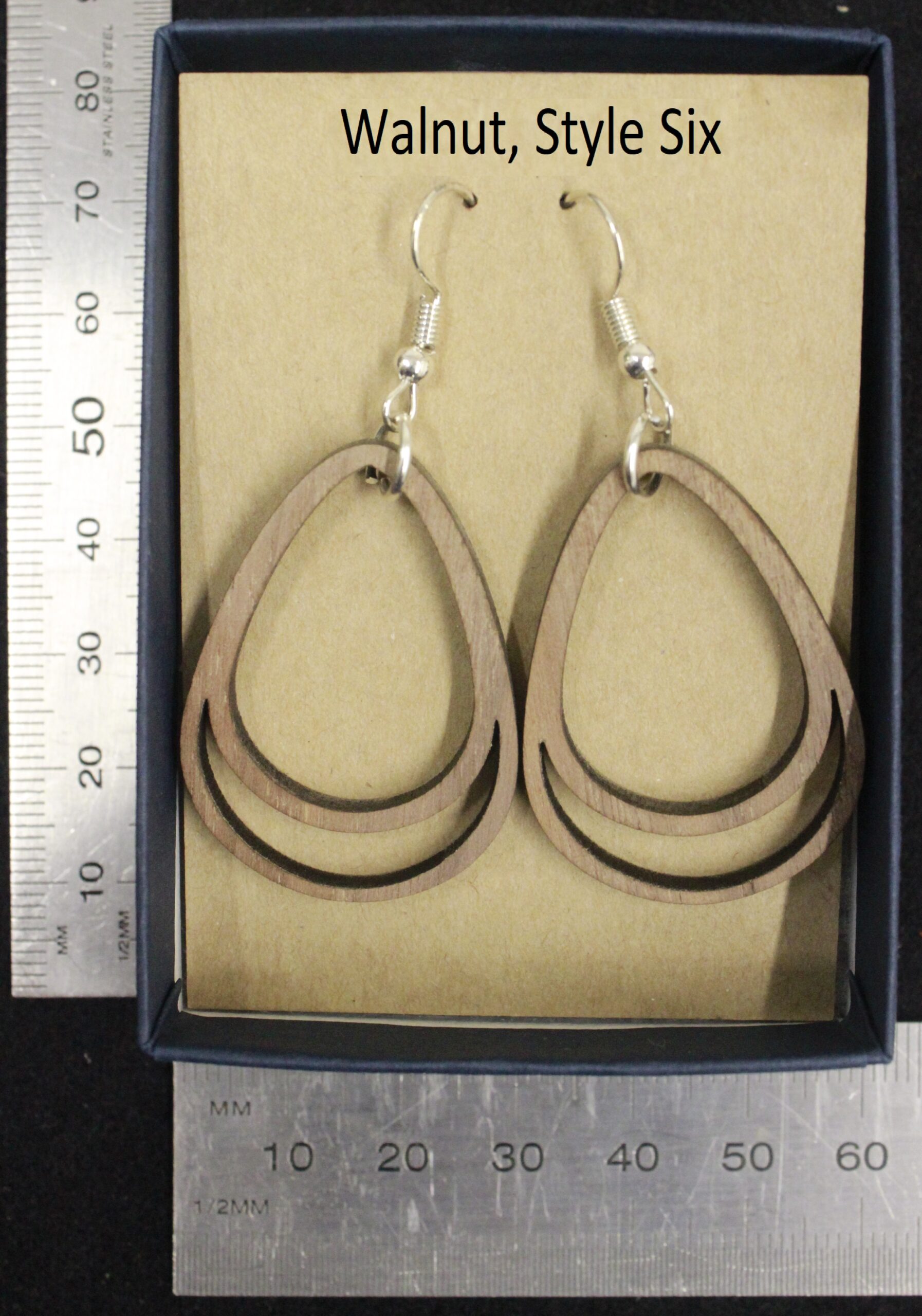 Laser cut wood, Walnut earring, dangle earring - Image 16