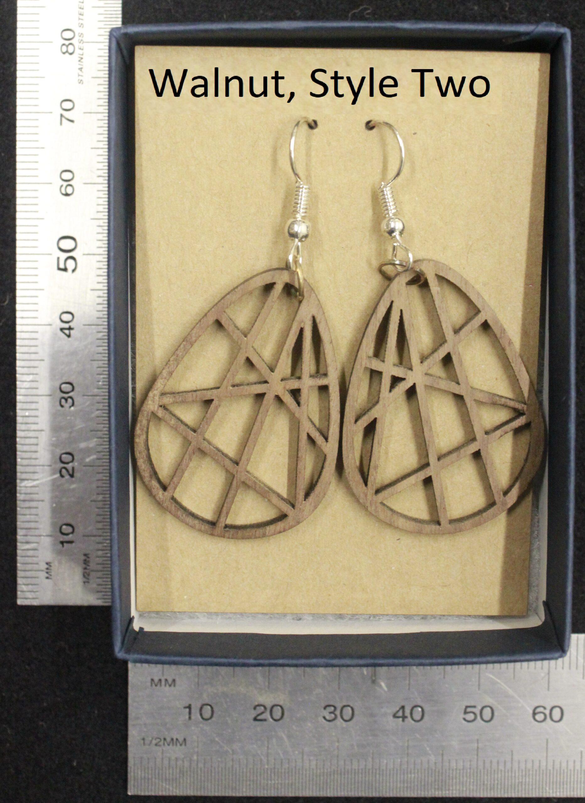 Laser cut wood, Walnut earring, dangle earring - Image 18