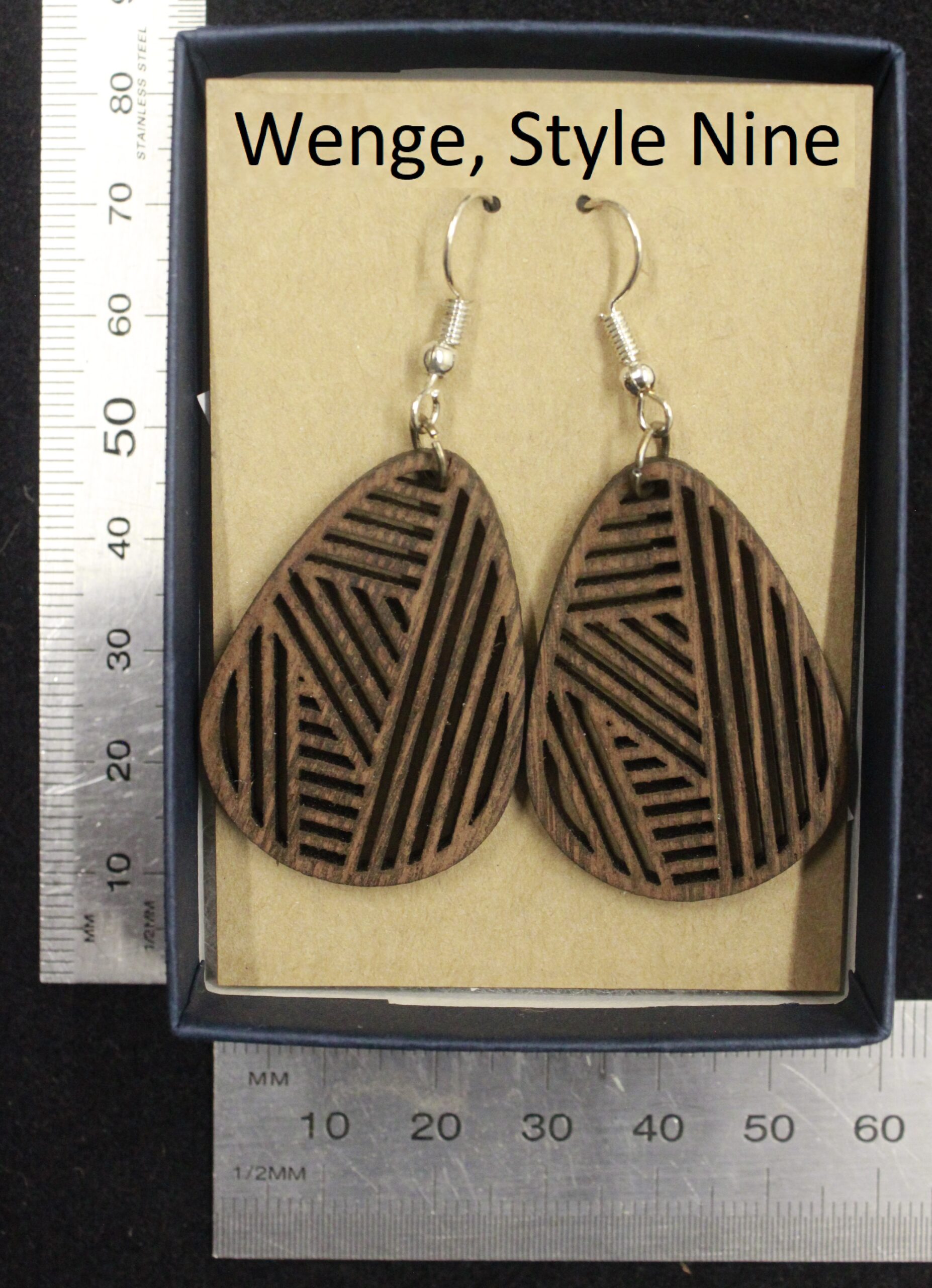 Laser cut wood, Wenge earring, dangle earring - Image 15