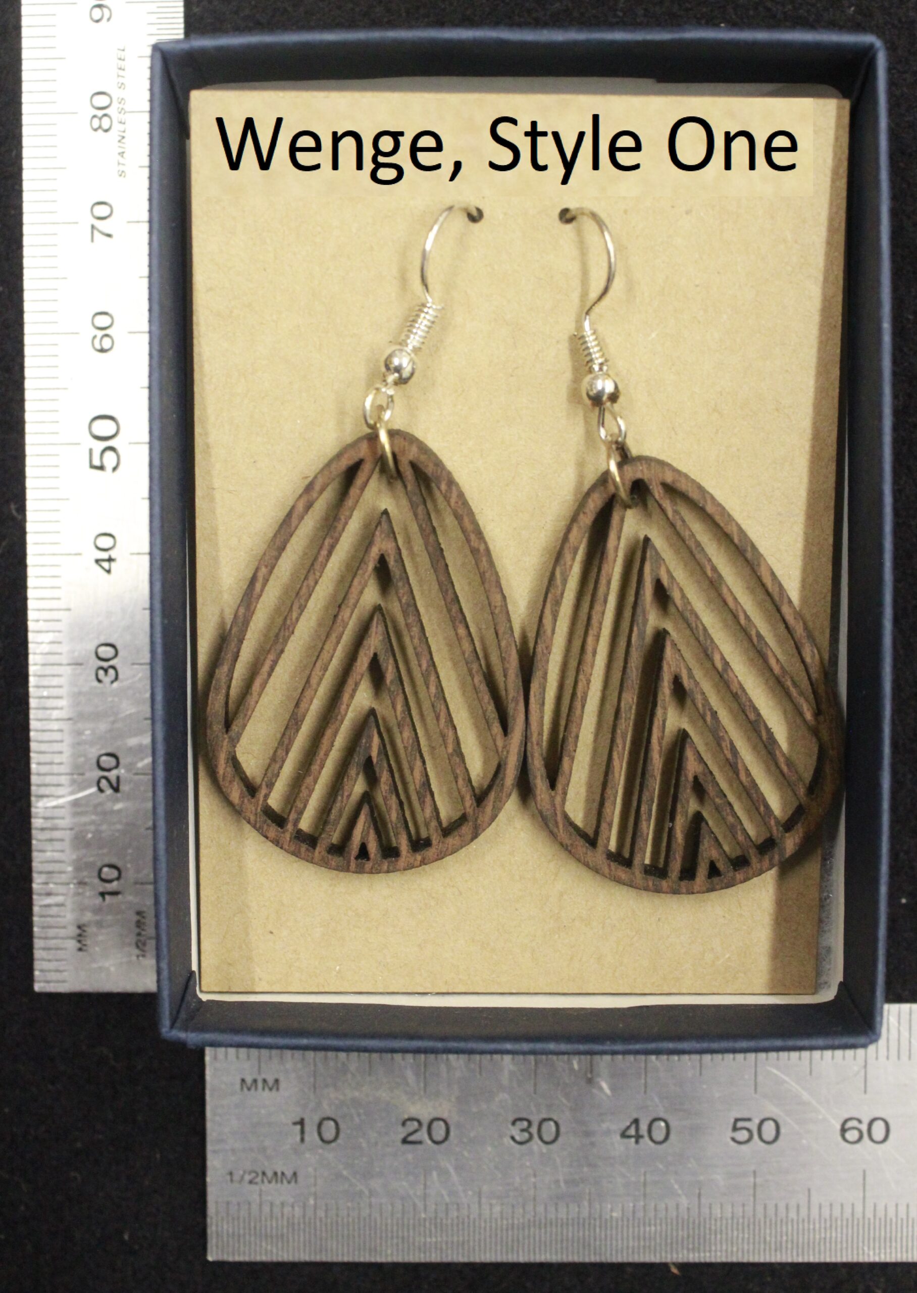 Laser cut wood, Wenge earring, dangle earring - Image 16