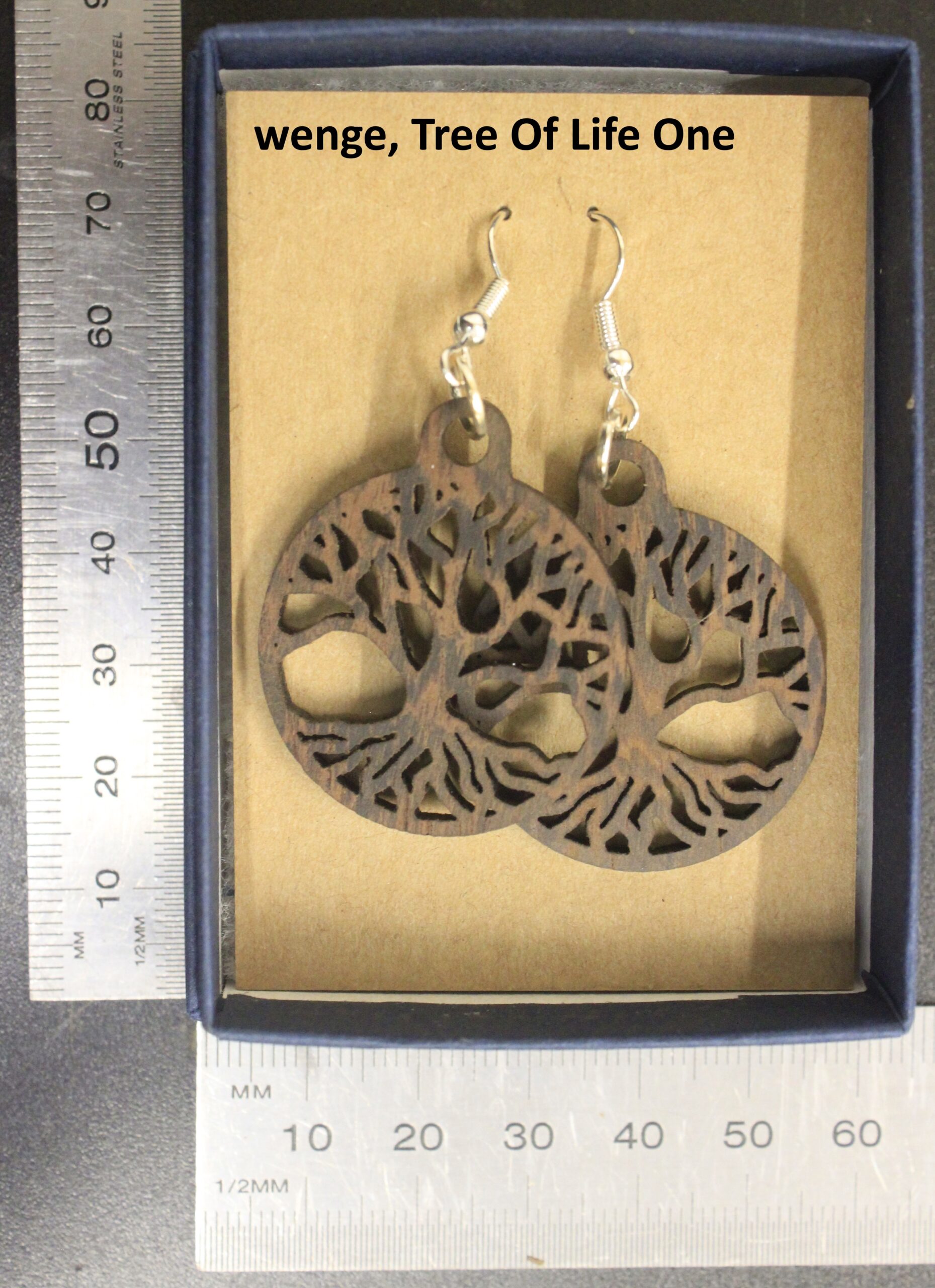 Laser cut wood, Wenge earring, dangle earring - Image 24