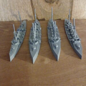 3d printed WW1 1/700 1st Cruiser Squadron (armoured cruisers) Jutland