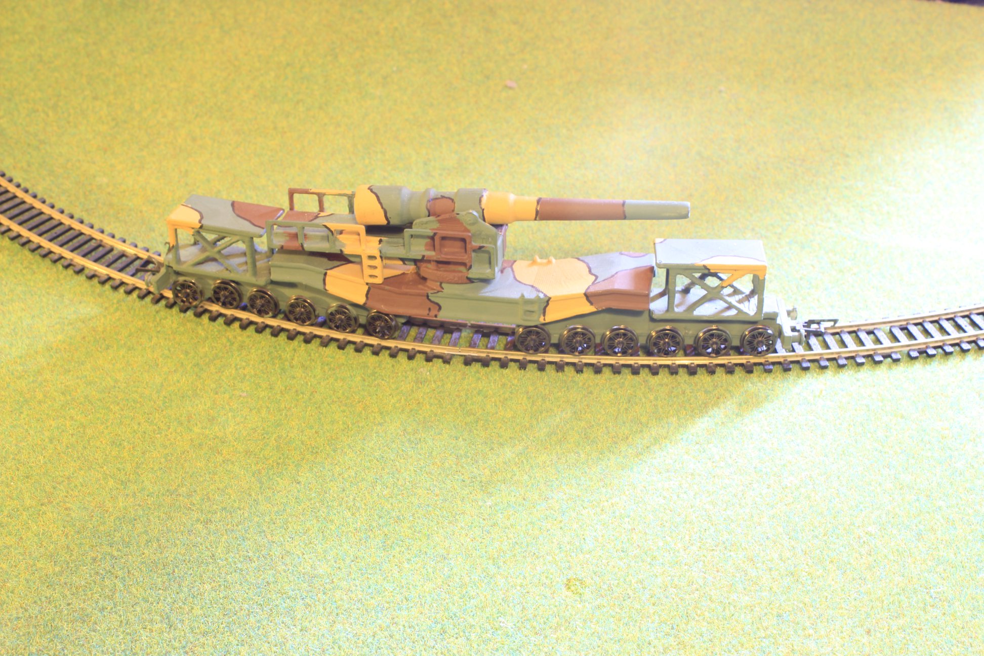 3d printed cannon de 240 1/72 ww1 railway artillery oo/ho French