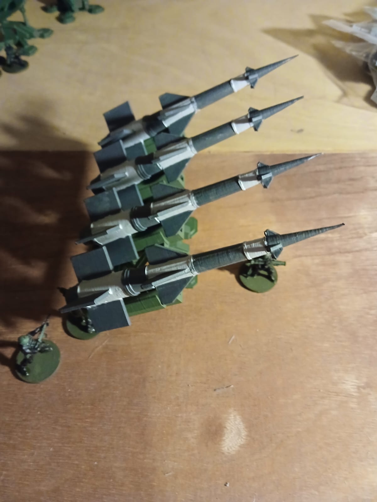 3d printed 28mm Neva 125 SC SAM rocket missile four with quad launcher