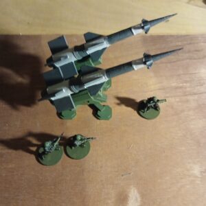 3d printed 28mm Neva 125 SC SAM rocket missile two with twin launcher